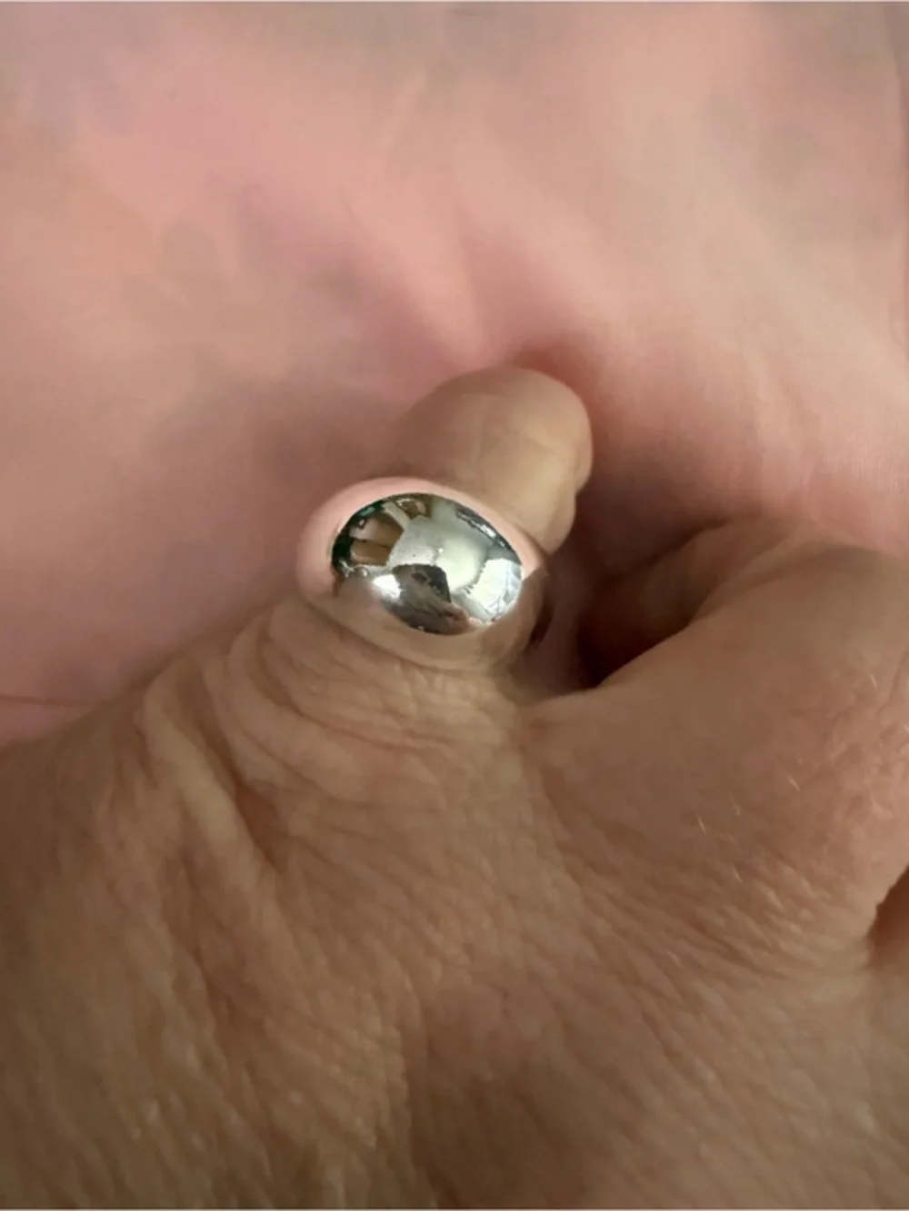 Classic Polished Silver Dome Ring - Elegant Women's Jewelry